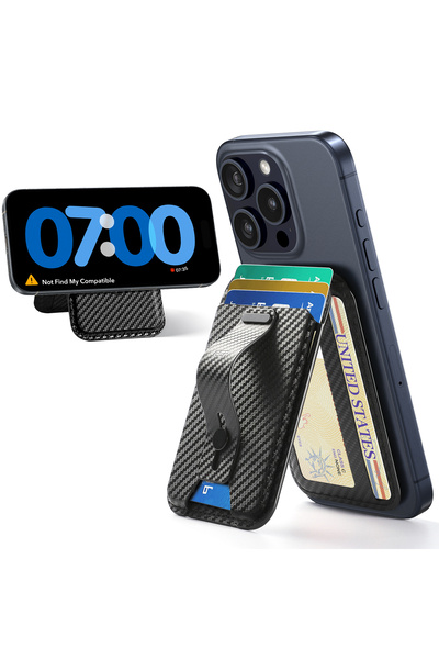 ESR 5 Kart Için Cüzdan Standı, Magsafe ve Halolock ile Uyumlu Karbonfiber