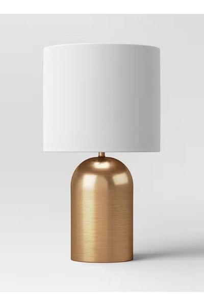 Taimi Dimmable Bedside Table Lamp for Bedroom Living Room Modern Metal Base Lamp with Fabric Cover