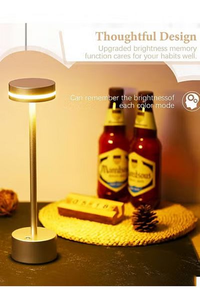 Taimi Wireless LED Table Lamp Rechargeable,Battery USB,3 Level Brightness,Restaurant,Bedroom