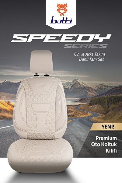 BUTTİ Speedy Series Premium Auto Seat Cover |   Orthopedic Supported, Front and Back Full Set, Airbag Compatible