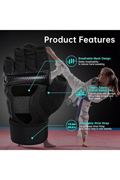 Generic Ctoby Boxing Gloves, MMA Gloves Fingerless For Training