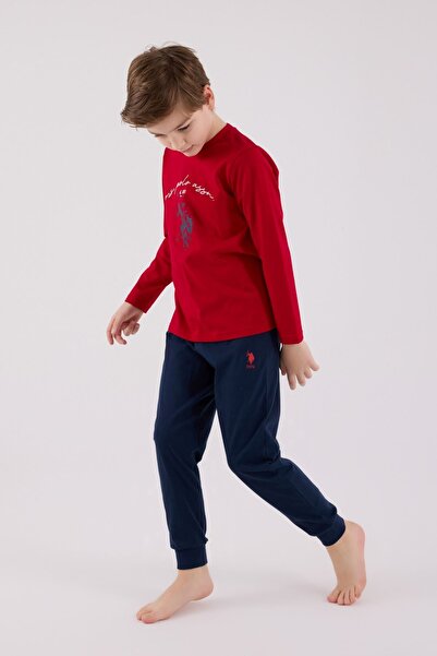 U.S. Polo Assn. 4-15 Years Old Licensed Us Polo Assn Boys Team-Red