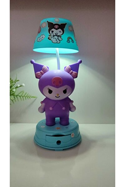 FAMEMUS ACCESSORY Kuromi Masa Üzeri Gece Lambası boyut 25 cm