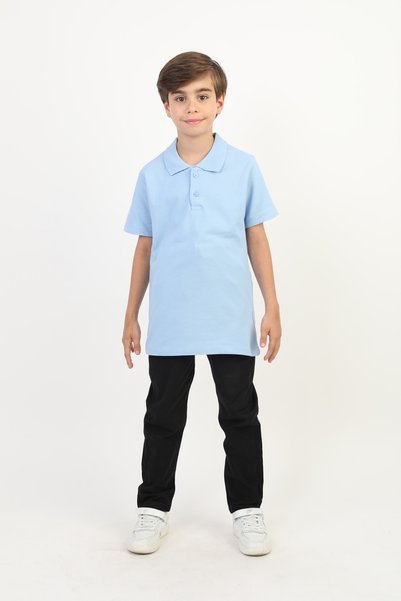 SLOBODA Unisex Blue Polo Neck T-Shirt - School T-Shirt