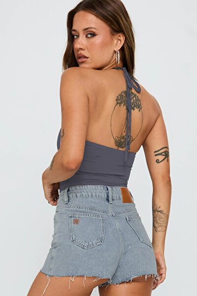 World Fashion Trends Bluză de damă cu gât cu detaliu pe spate JT9086