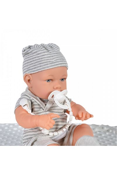 Moni Baby 41cm with Baby Grey blanket