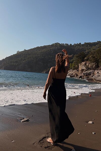ELVAN TOLON Nakışlı Siyah Elbise