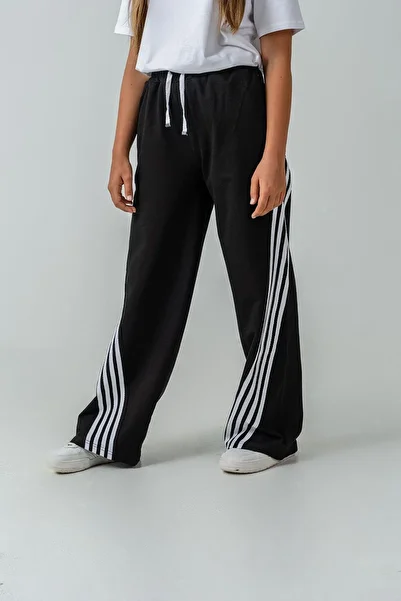 ASYAKİDS CLUB Girl's Casual Cut Combed Cotton Sweatpants with Pockets