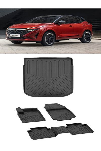 Sahler Nissan Qashqai 2022 ve Sonrası Benzin/Hybrit 4.5D Paspas 3D ÜST Rizlin...