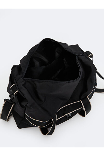 LC Waikiki Siyah Cep Detaylı Bölmeli Çıkarılabilir Askılı Kadın Spor Çantası