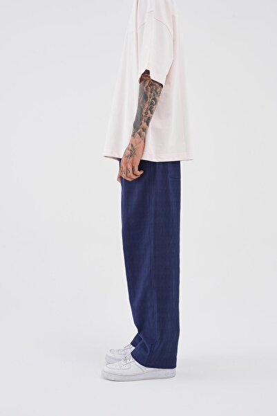 Machinist Men's Oversize Navy Blue Trousers