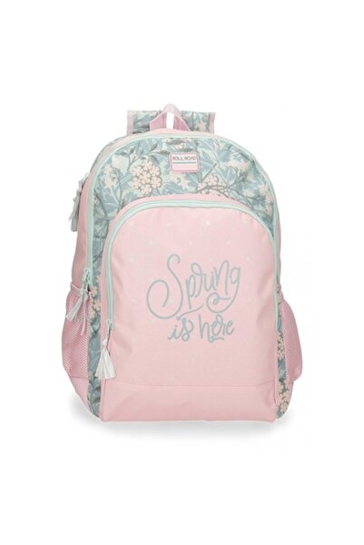 Roll Road Rucsac fete scoala, Roll Road Spring is here, 2 compartimente, roz,...