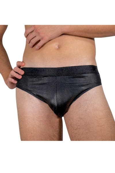 LUAN Men's Classic Briefs, Shiny Microfiber