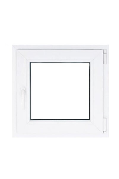 WEISS PVC Thermopane Window Weiss, 3 Chambers, White, 56 x 56 cm, Simple Right Opening
