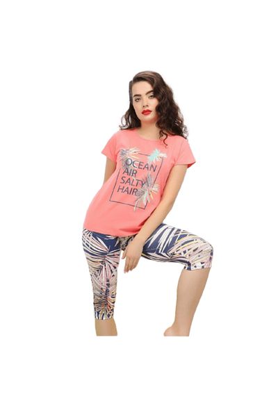 Generic Women's Cotton Bermuda Pajamas - PJ 1104