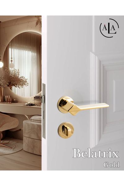 alastore Bellatrix (wc mandallı) - Oda Kapı Kolu Kare Rozetli Sağ Sol Uygun İç Ev Kapısı Kol Kolları-z102g