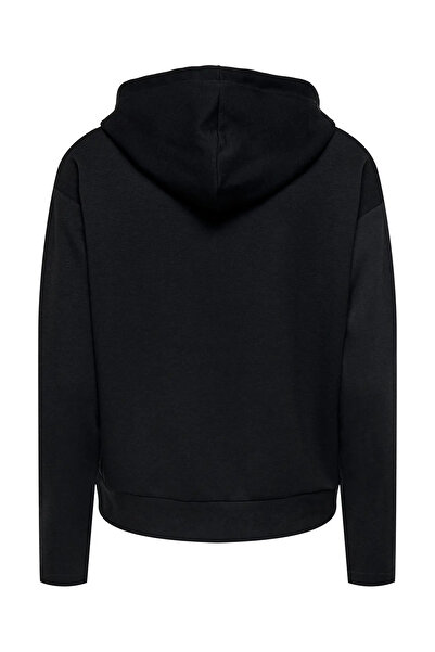 ONLY Women's Onlfancy Hooded Kangaroo Pocket Sweatshirt 15303838 Black