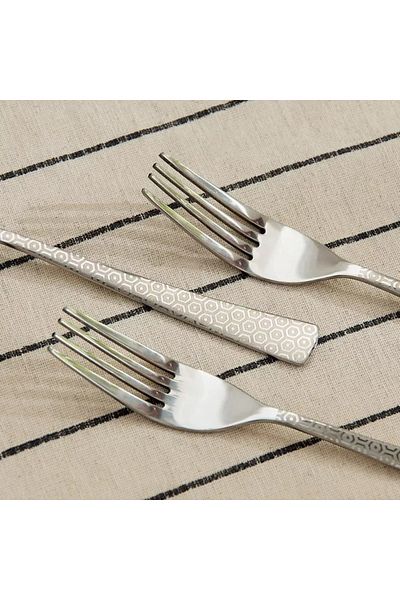 Home Box Vivante Printed Dinner Fork - Set of 3