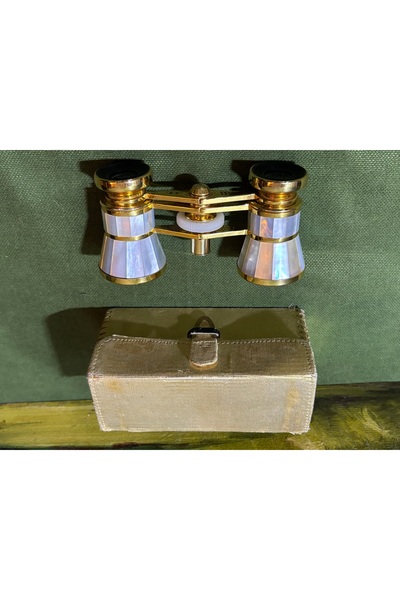 tayfuntufan antika koleksiyon 1950'ler isviçre kaplamalı opera Dürbünü orijin...