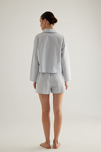 Hays Kadın Çizgili Dokuma Cepli Şort Pijama Altı