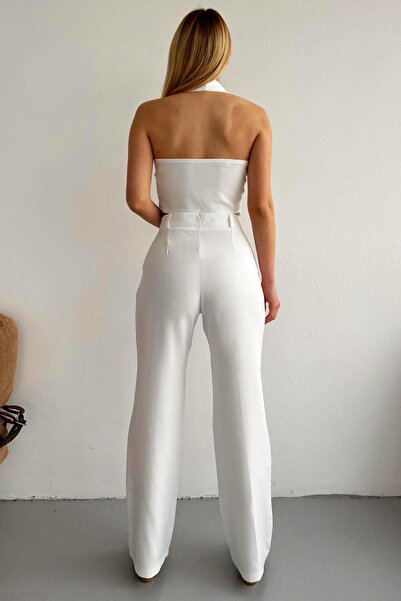 Zerenyus Palazzo Trousers White