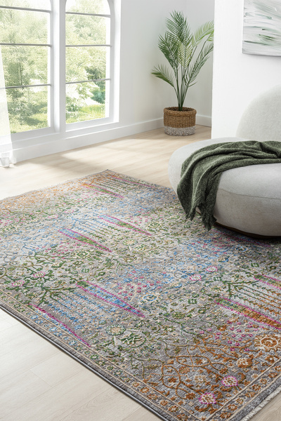 Mariesse Home Spectrum Serisi Degrade Iplik Yumuşak Silinebilir Keçeleşmez Leke Tutmaz Vintage Premium Halı