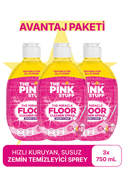 ThePinkStuff The Pink Stuff Zemin Temizleyici Sprey Avantaj Paket 3x750ml