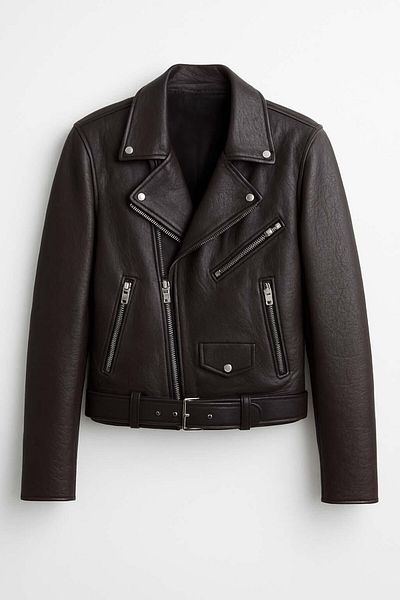 Valiberta Russel Multi-Pocket Biker Leather Look Men's Jacket - Brown