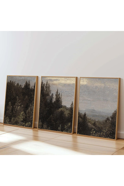 Dekorsiahome Σετ τραπεζιού κουζίνας σαλονιού 3 τεμαχίων με ξύλινο σκελετό SET...