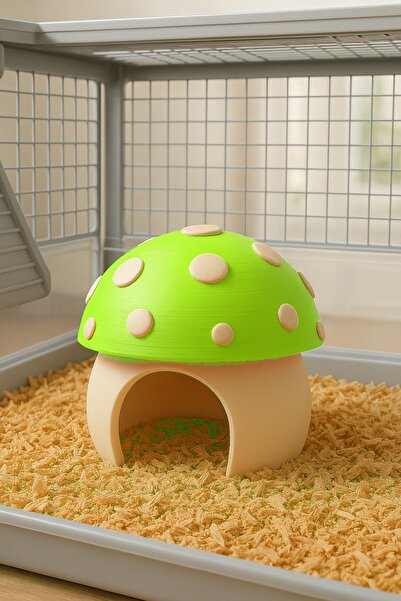 Y×UURA Hamster Evi ₍ᵔ•⩊•ᵔ₎ Hamster Yuvası ( Yeşil ) Hamster Kafesi ve Habitat...