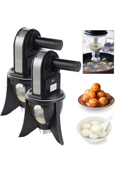 Shopi AKMDAK Luqaimat Maker, Sweet Dumpling Ball Maker, Meatball & Fish Ball Maker, Stainless Steel, Black