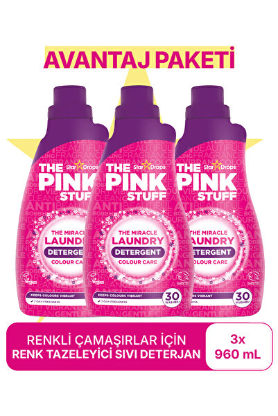 ThePinkStuff RENKLİ ÇAMAŞIRLAR İÇİN SIVI DETERJAN/ CANLI RENKLER Avantaj Pake...