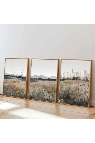 Dekorsiahome Σετ τραπεζιού κουζίνας σαλονιού 3 τεμαχίων με ξύλινο σκελετό SET...