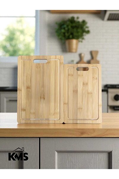 kmskumsar Bamboo 2-Piece Cutting Board Set