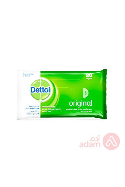 Dettol ANTIBACTERIAL ORGNL SKN WPS 80PC