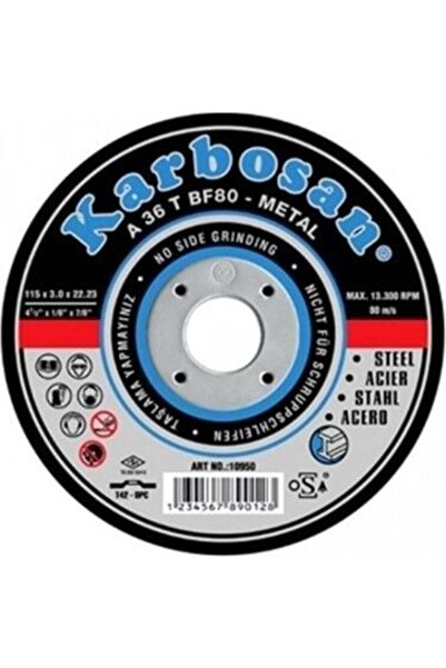 KARBOSAN 115X3 NK METAL KESME TAŞI-20'Lİ Paket