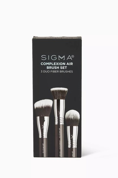 Sigma Beauty مجموعة فرشاة الهواء للبشرة، بشرة خالية من العيوب مع فرش فاخرة ثنائية الألياف