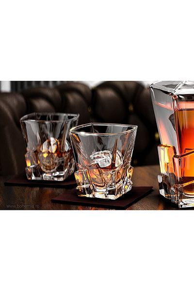 Bohemia Set of 310 ml Whiskey Glasses and 900 ml Crystal Decanter - Havana