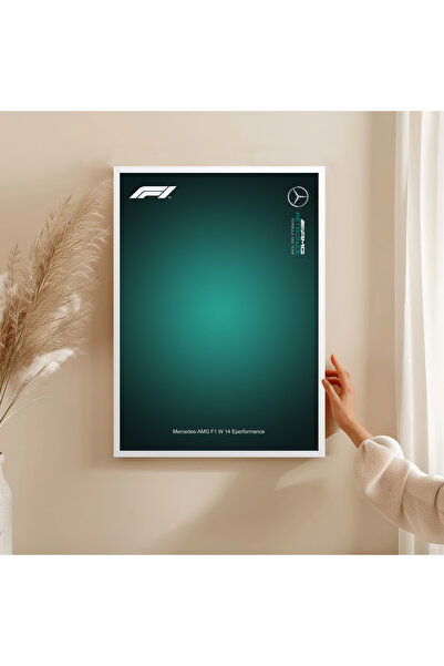 HOMEPACK AHŞAP ÇERÇEVELİ FORMULA1 TABLO ÇERÇEVELİ POSTER SANATSAL DUVAR DEKOR...