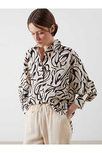 LC Waikiki Γυναικείο πουκάμισο Oversize με σχέδιο
