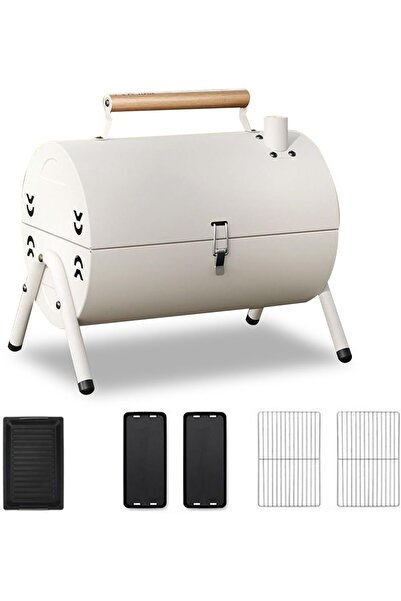 Beauenty شواية باربيكيو، مجموعة شواية فحم، شواية تخييم خارجية قابلة للطي، محم...