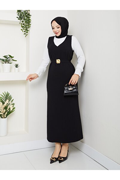 CNG MODA Hijab Gold Buckle Gilet Set