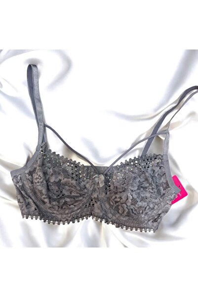 Tendora Stoned Lace Underwire & Non-Cup Drawstring Bra Set