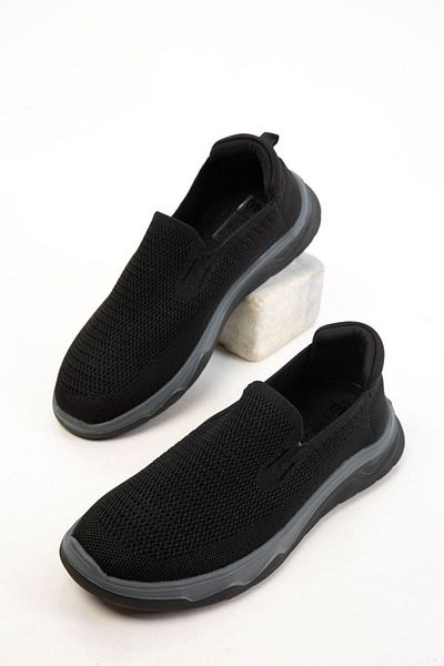 Zerenyus Vector Knitwear Detailed Laceless Men's Sports Shoes