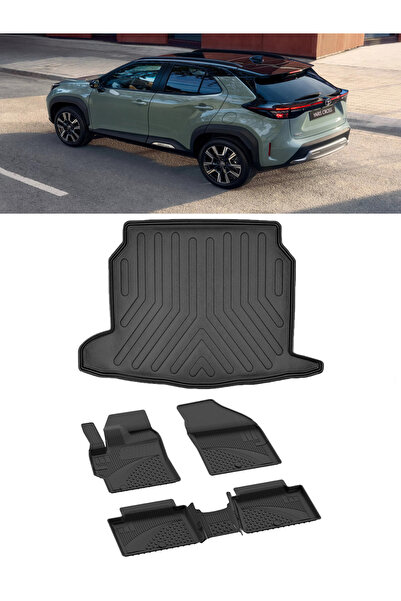 Sahler Toyota Yaris Cross 2022 ve Sonrası 4.5D Paspas 3D Rizline ALT Bagaj Ha...