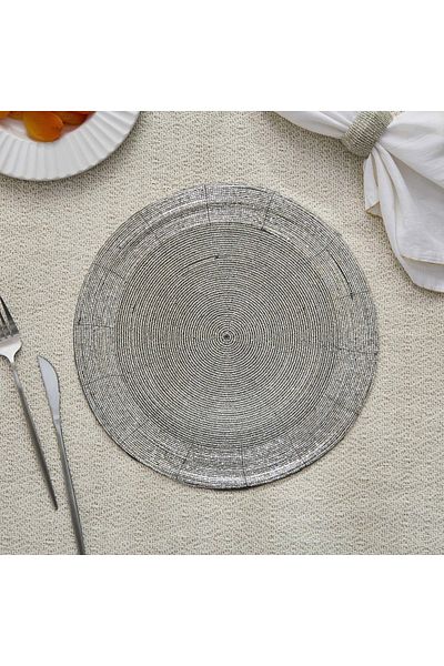 Home Box Blaze Beaded Placemat - 30 cm