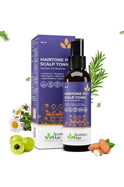 Avimee Herbal بخاخ هير تون بي في ١ لفروة الرأس | بخاخ لنمو الشعر | يعزز النمو، يهدئ الحكة، ويعيد