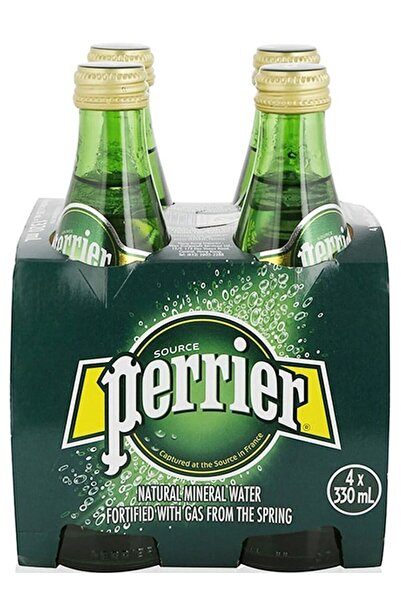 Perrier مياه معدنية طبيعية فوارة، 200 مل × 6