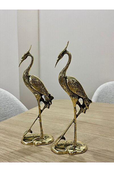 hediye PİRİNÇ DÖKÜM FLAMİNGO SETİ BİBLO EV DEKORU 2 ADET TAKIM FİYATIDIR