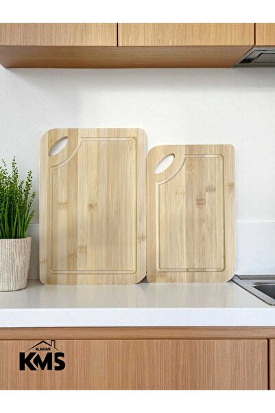 kmskumsar Bamboo 2-Piece Cutting Board Set